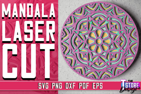 Mandala Laser Cut Design | Laser Cutting Design | Home Design | CNC File SVG The T Store Design 