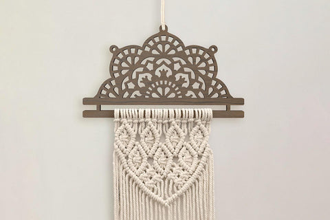 Mandala macrame wall hanging base SVG cut files in three sizes SVG Angel on Empire 