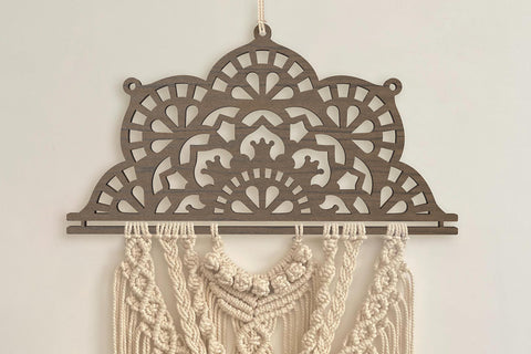 Mandala macrame wall hanging base SVG cut files in three sizes SVG Angel on Empire 