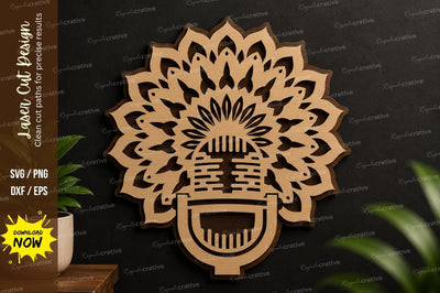 Mandala Microphone Ornament Laser Cut SVG Design SVG Regulrcrative 