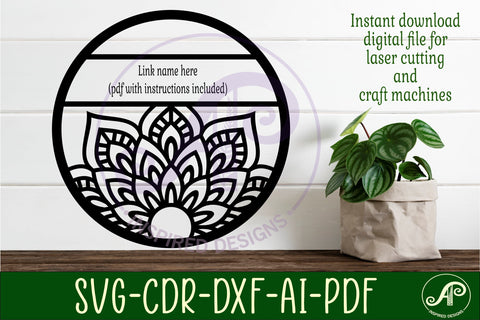 Mandala name wall art sign, SVG personalized SVG APInspireddesigns 