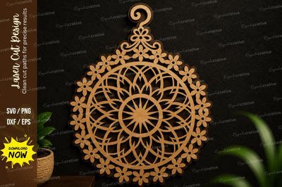 Mandala Ornament Laser Cut SVG Design SVG Regulrcrative 
