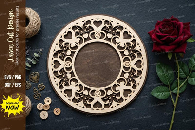Mandala Round Frame laser Cut svg Cutting file SVG Regulrcrative 
