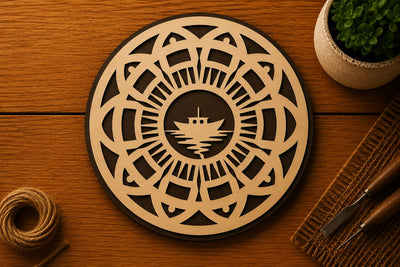Mandala Sunset Circle Art Laser Cut SVG File SVG Regulrcrative 