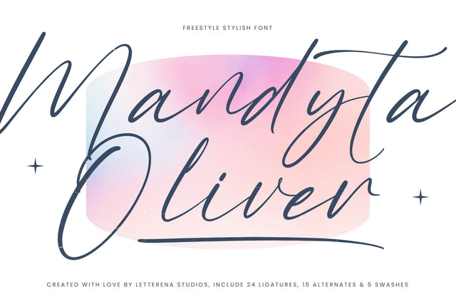 Mandyta Oliver - Freestyle Stylish Font Font Letterena Studios 