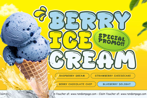 Mango Ice - Food Font Font Mozarella 