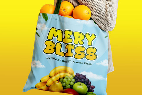 Mango Ice - Food Font Font Mozarella 