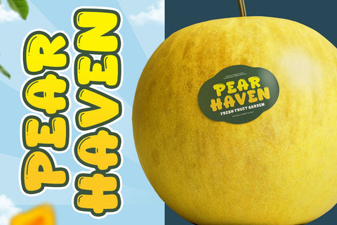 Mango Ice - Food Font Font Mozarella 