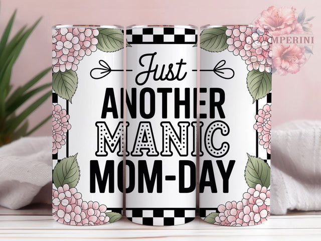 Manic Mom Day 20oz Tumbler, Funny Mama Design, Sublimation Tumbler Wrap, 20oz Tumbler, Relatable Mom Life, Sarcastic Parenting Humor, Motherhood Keepsake Sublimation Li Zamperini 