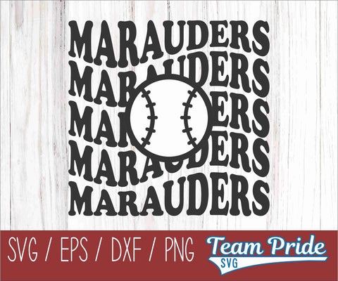 Marauders Baseball SVG Digital Download Printable - SVG, EPS, DXF, PNG SVG Team Pride SVG 