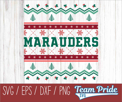 Marauders Ugly Christmas Sweater Festive Holiday Design SVG, EPS, DXF, PNG SVG Team Pride SVG 