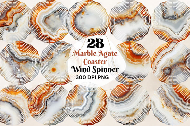 Marble Agate Coaster Wind Spinner Sublimation Bundle Sublimation Regulrcrative 