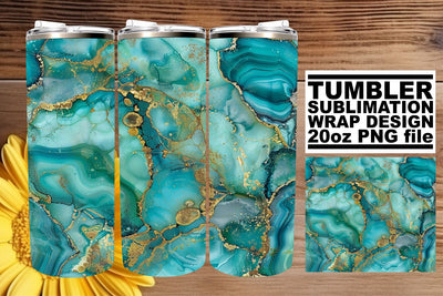 Marble Bliss Tumbler Wrap - Sublimation 20oz Sublimation afrosvg 