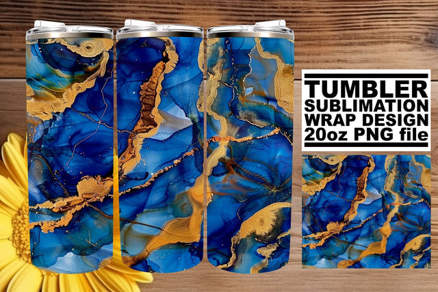 Marble Bloom Tumbler Wrap - Sublimation 20oz Sublimation afrosvg 