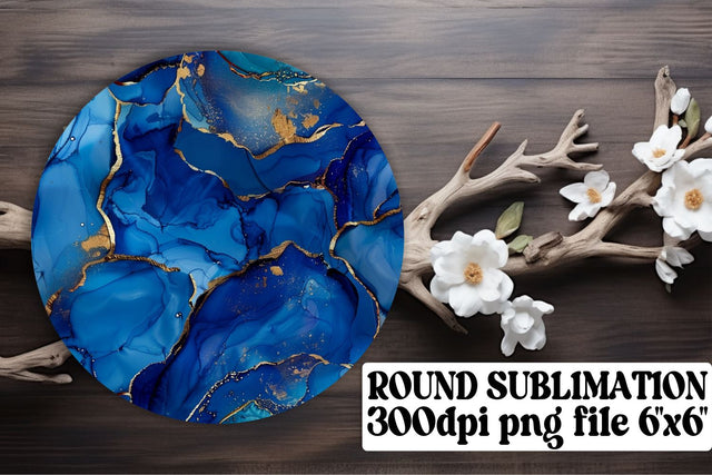 Marble Delight Sublimation Circle Ornaments & Keychain Assortment Sublimation afrosvg 