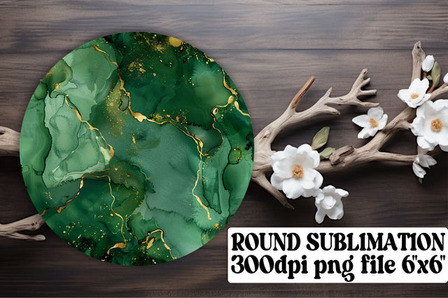 Marble Delight Sublimation Circle Ornaments & Keychain Collection Sublimation afrosvg 