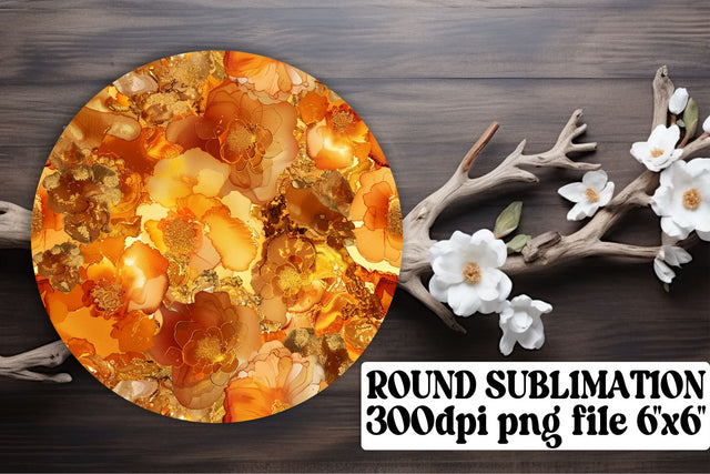 Marble Dream Sublimation Coasters & Keychain Bundle - Circle Ornaments Sublimation afrosvg 