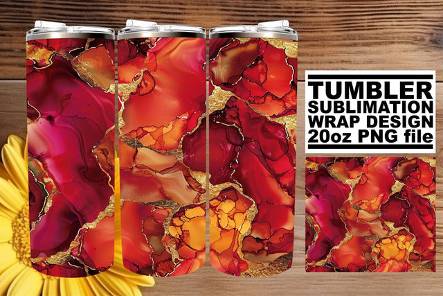 Marble Fusion Tumbler Wrap - Sublimation 20oz Sublimation afrosvg 
