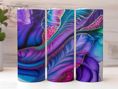 Marble Glitter Ink Tumbler, Alcohol Ink Art, Glitter Tumbler, Marble Pattern, Elegant Wrap, 20oz Tumbler, Sublimation Design Sublimation Lara' s Designs 