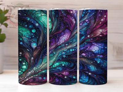 Marble Glitter Ink Tumbler, Alcohol Ink Art, Glitter Tumbler, Marble Pattern, Elegant Wrap, 20oz Tumbler, Sublimation Design Sublimation Lara' s Designs 