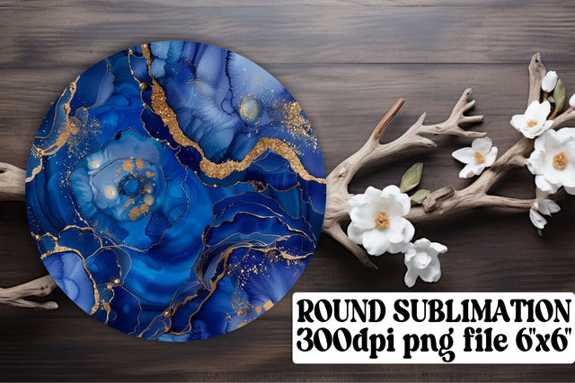 Marble Harmony Sublimation Coasters & Keychain Mix - Circle Ornaments Sublimation afrosvg 