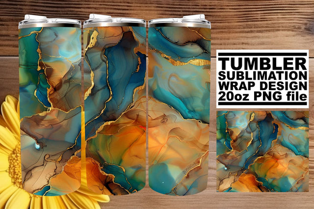 Marble Magic Sublimation Wrap - 20oz Tumblers Sublimation afrosvg 