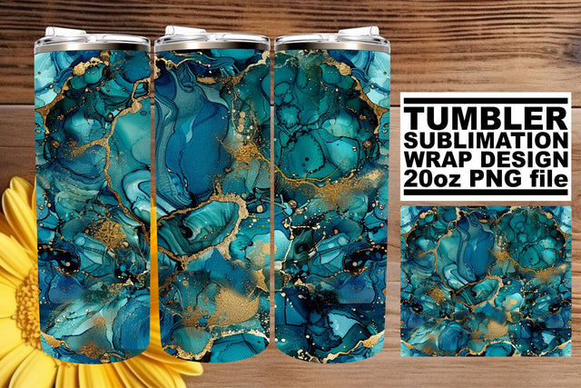Marble Magic Tumbler Wrap - Sublimation 20oz Sublimation afrosvg 