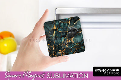 Marble Magnet Sublimation - Add Your Text Magnet Background Sublimation OrangeBrushStudio 