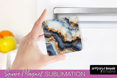 Marble Magnet Sublimation - Add Your Text Magnet Background Sublimation OrangeBrushStudio 