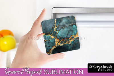 Marble Magnet Sublimation - Add Your Text Magnet Background Sublimation OrangeBrushStudio 