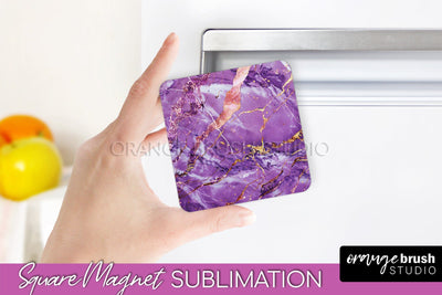 Marble Magnet Sublimation - Add Your Text Magnet Background Sublimation OrangeBrushStudio 