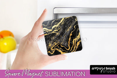 Marble Magnet Sublimation - Add Your Text Magnet Background Sublimation OrangeBrushStudio 