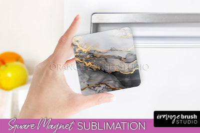 Marble Magnet Sublimation - Add Your Text Magnet Background Sublimation OrangeBrushStudio 