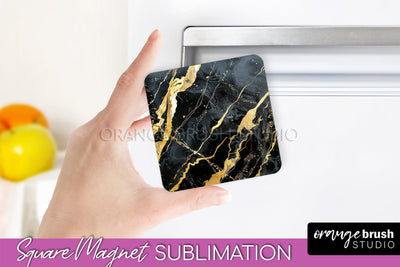 Marble Magnet Sublimation - Add Your Text Magnet Background Sublimation OrangeBrushStudio 