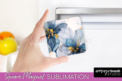 Marble Magnet Sublimation - Add Your Text Magnet Background Sublimation OrangeBrushStudio 