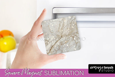 Marble Magnet Sublimation - Add Your Text Magnet Background Sublimation OrangeBrushStudio 