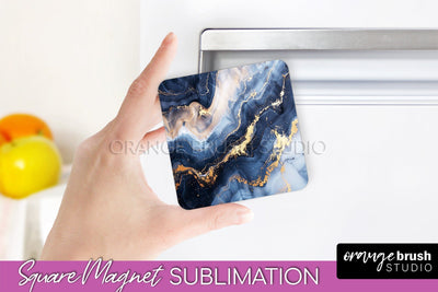 Marble Magnet Sublimation - Add Your Text Magnet Background Sublimation OrangeBrushStudio 