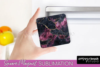 Marble Magnet Sublimation - Add Your Text Magnet Background Sublimation OrangeBrushStudio 