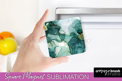 Marble Magnet Sublimation - Add Your Text Magnet Background Sublimation OrangeBrushStudio 