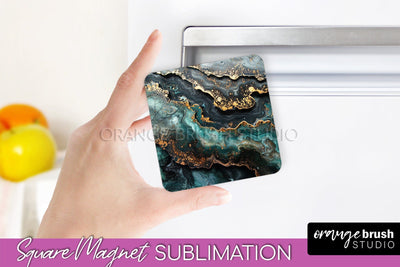 Marble Magnet Sublimation - Add Your Text Magnet Background Sublimation OrangeBrushStudio 