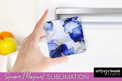 Marble Magnet Sublimation - Add Your Text Magnet Background Sublimation OrangeBrushStudio 