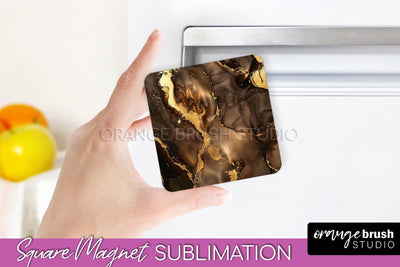Marble Magnet Sublimation - Add Your Text Magnet Background Sublimation OrangeBrushStudio 