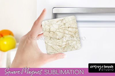 Marble Magnet Sublimation - Add Your Text Magnet Background Sublimation OrangeBrushStudio 