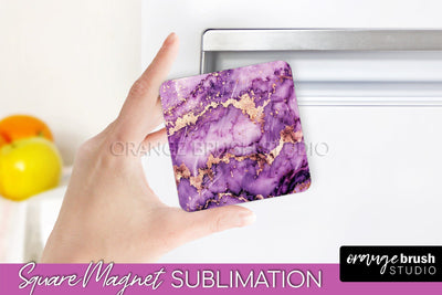 Marble Magnet Sublimation - Add Your Text Magnet Background Sublimation OrangeBrushStudio 