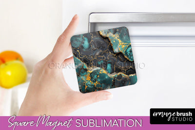 Marble Magnet Sublimation - Add Your Text Magnet Background Sublimation OrangeBrushStudio 