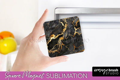 Marble Magnet Sublimation - Add Your Text Magnet Background Sublimation OrangeBrushStudio 