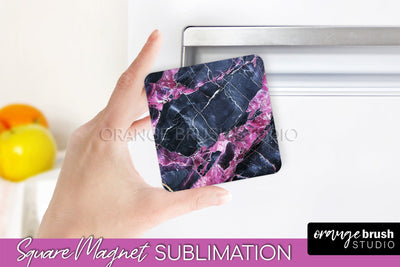 Marble Magnet Sublimation - Add Your Text Magnet Background Sublimation OrangeBrushStudio 