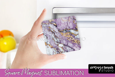 Marble Magnet Sublimation - Add Your Text Magnet Background Sublimation OrangeBrushStudio 