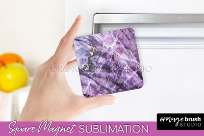 Marble Magnet Sublimation - Add Your Text Magnet Background Sublimation OrangeBrushStudio 