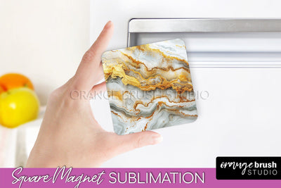 Marble Magnet Sublimation - Add Your Text Magnet Background Sublimation OrangeBrushStudio 